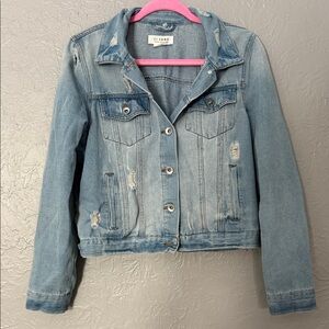 Ci Sono Light Blue Distressed Jean Jacket